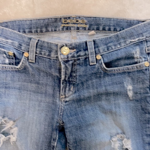 Bebe Ripped Jeans - Picture 2 of 5
